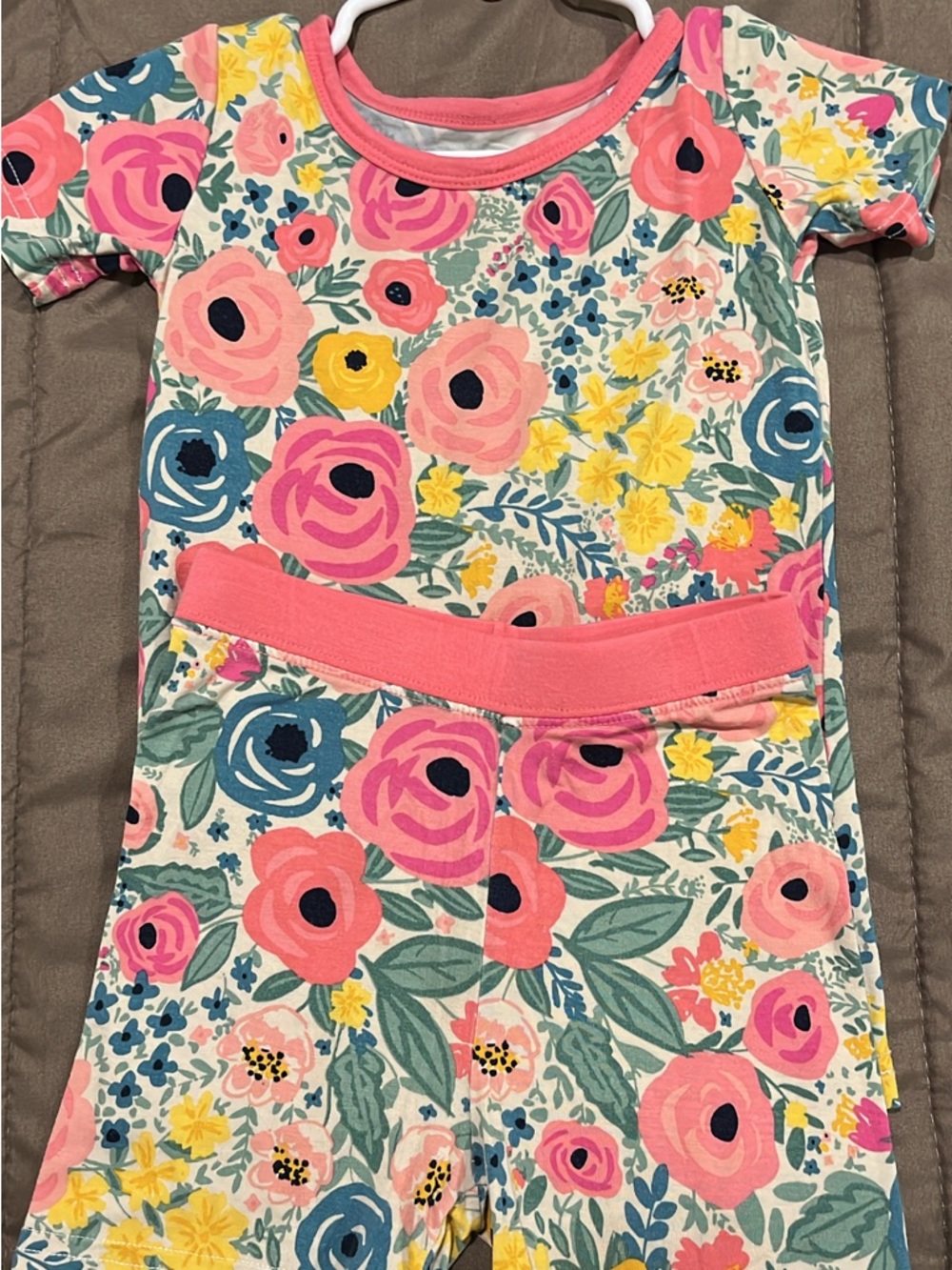Little Sleepies Floral Matching Set in Pink, Yellow & Blue